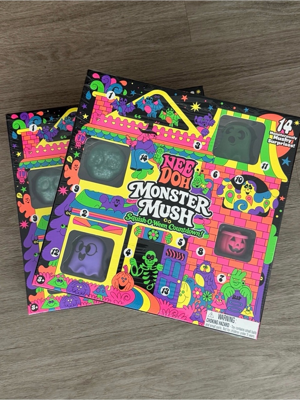 Nee Doh Monster Mush Squish-O-Ween Halloween Countdown Toy set of 2